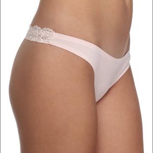 Free‎ People pink smooth thong size large new